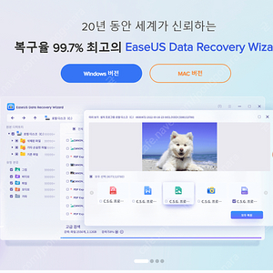 EaseUS 이지어스 sd카드,하드 데이터 복구 프로그램 한달권 (11/9~12/9까지 사용가능)