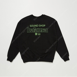 부산 balansa 발란사 로고 스웨트셔츠 맨투맨 블랙 Sound shop