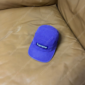 Supreme 슈프림 퍼플 캠프캡 모자 (Lint Washed Purple)