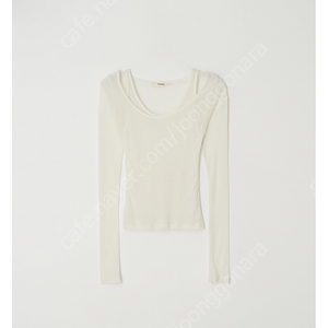 윤슬샵 레이어드티 knitted layered t-shirt