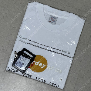 [M] STU 23SS Bank Embroidery Printing T-Shirt White STU OFFICE