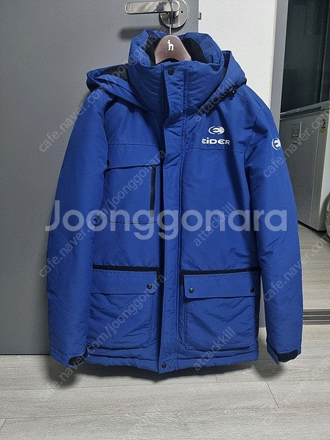 아이더 블루 덕다운 패딩 자켓 점퍼 남성 M 95--0