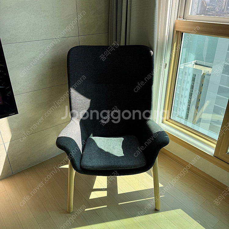 이케아 베드보 하이백 암체어--0