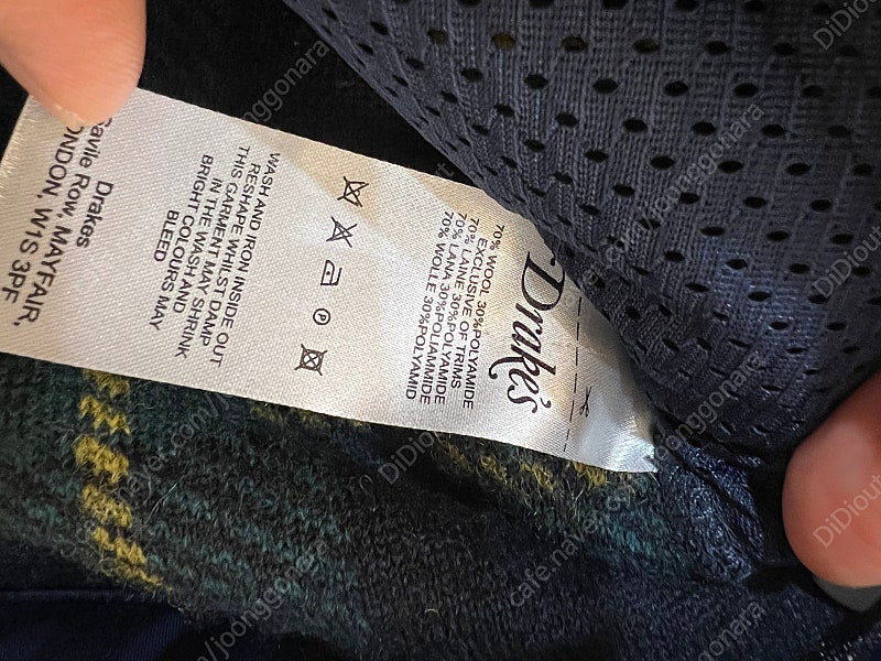 드레익스 존스톤 체크 부클 울 집업 플리스 베스트 자켓 M사이즈 (38-40) 플리츠 후리스 새제품 이미지