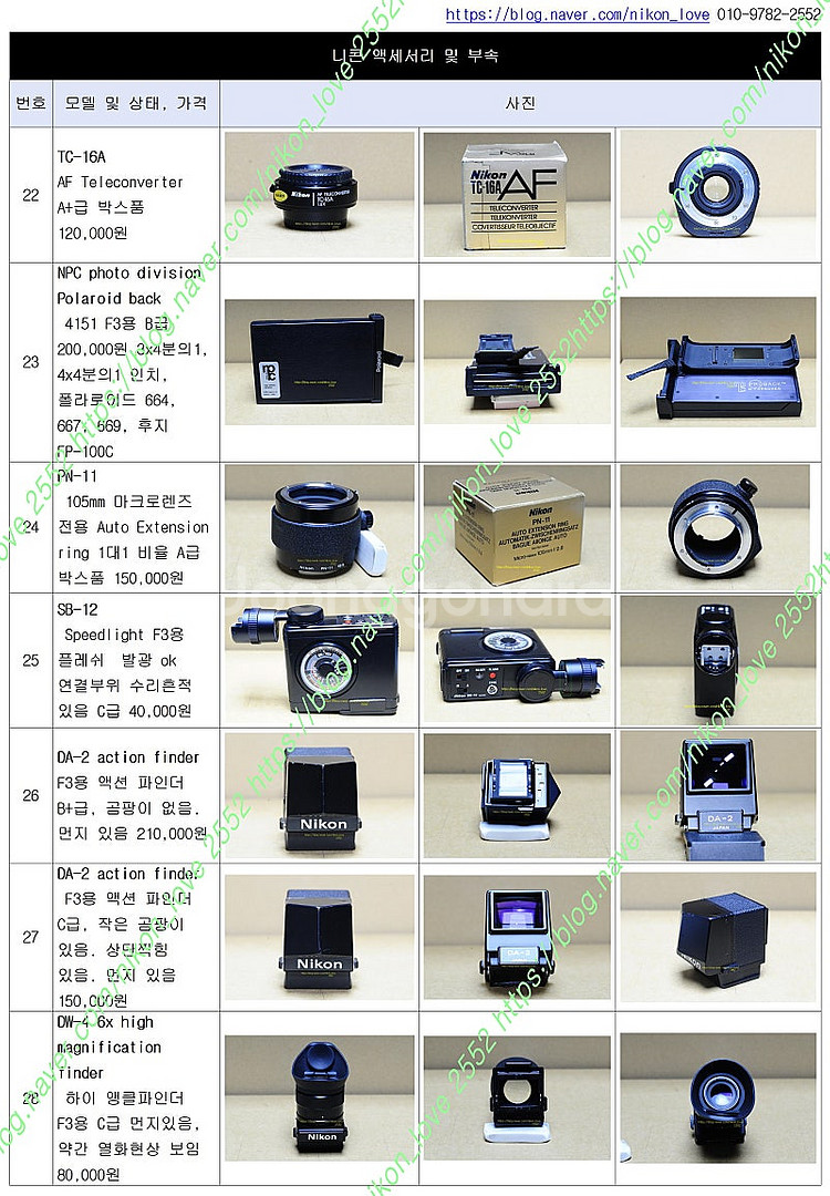 니콘 필름 카메라 악세사리(DA-2, DE-2 등)--3