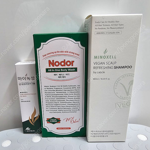 노도르 체취제거 바디워시, 마이녹셀 비건샴푸&앰플 새제품 일괄