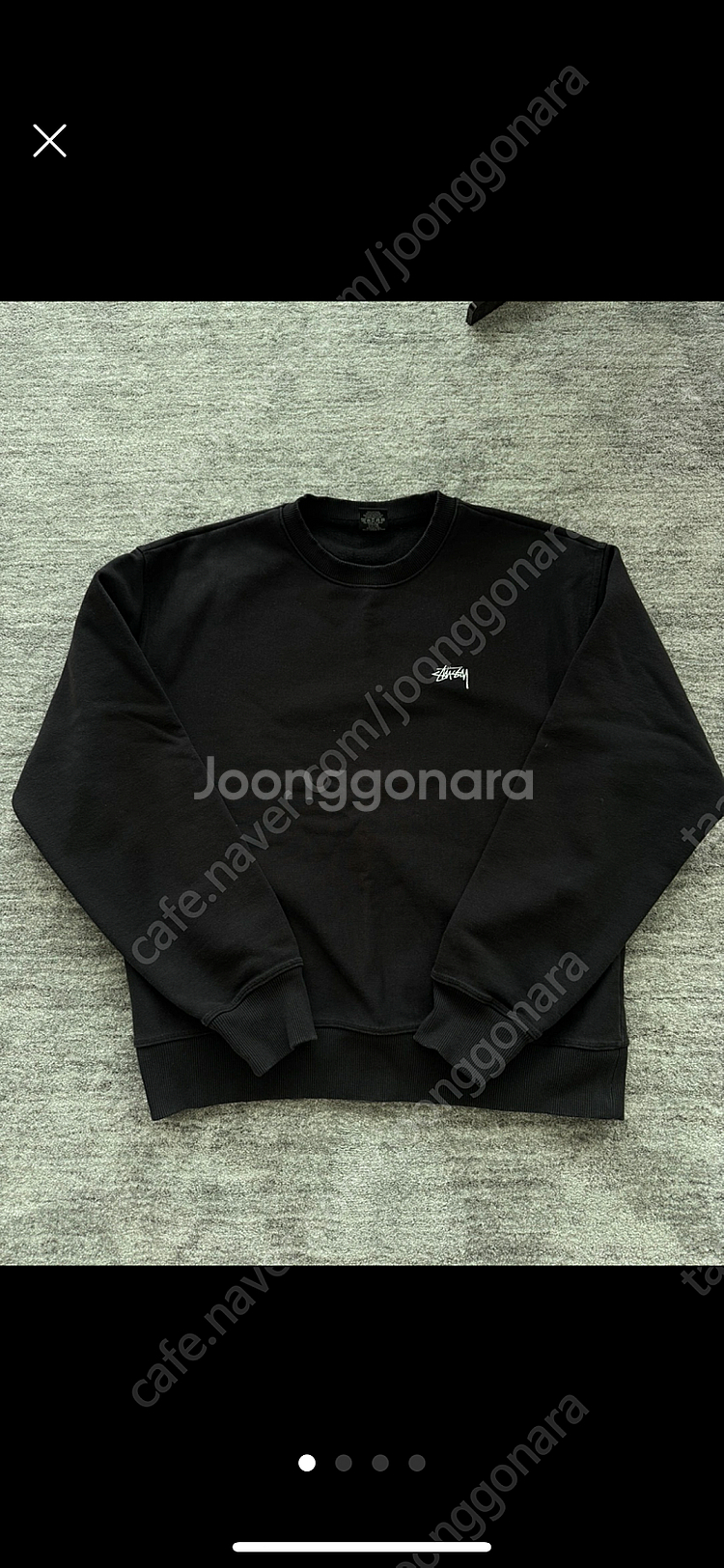 Stussy 스투시 워시드 블랙 맨투맨 L--0