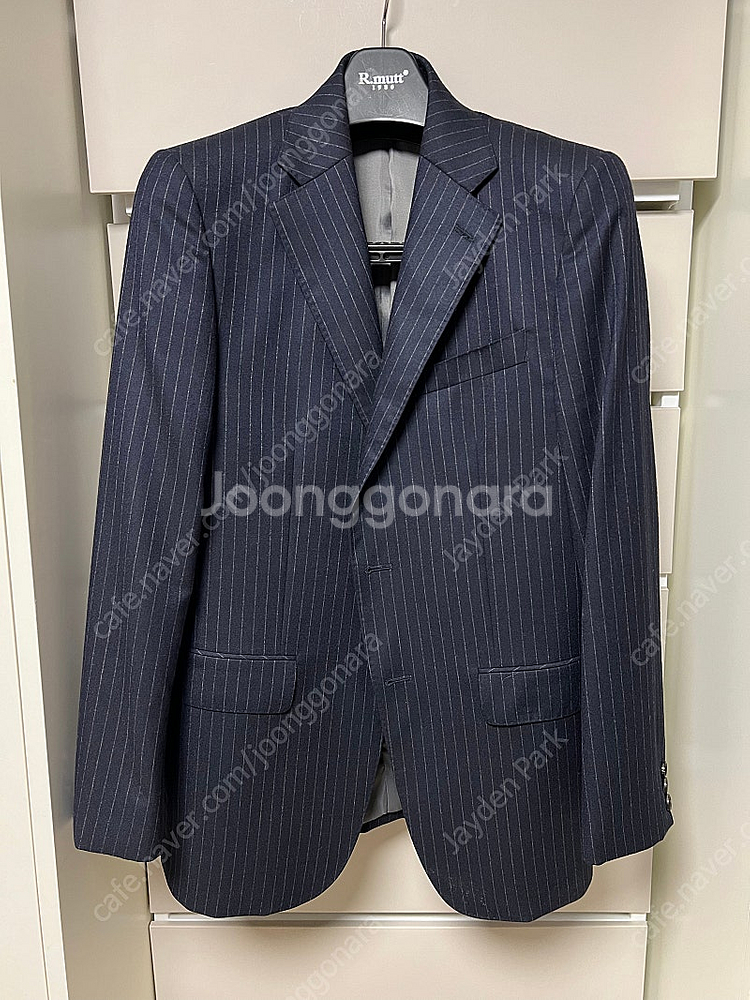 반하트 까노니코 네이비 스트라이프 수트 셋업--0