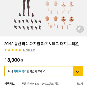 30ms 옵션 암 레그 파츠 브라운(스타킹) 팝니다