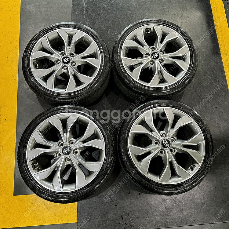 i30 18인치 중고 휠타이어 한대분 순정 휠 225 ...--0