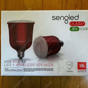 (미개봉 새상품)Sengled pulse 첼로 앙상블 JBL 스피커, 택포