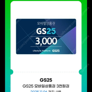 gs25 편의점 3천원권