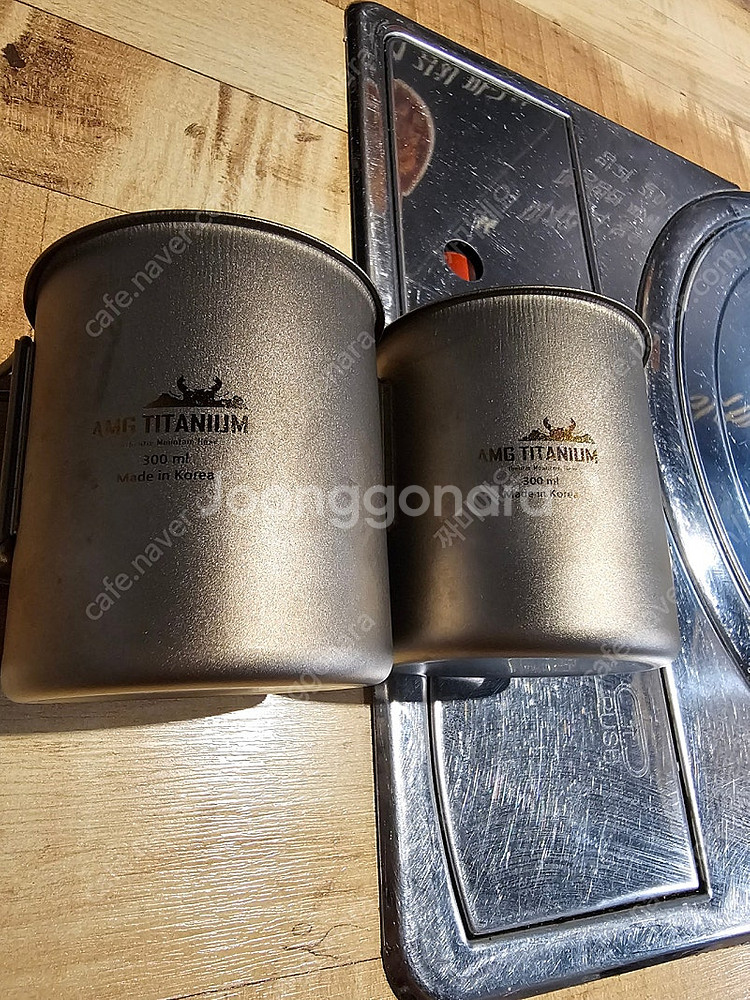 AMG 티타늄 싱글 머그컵 220ml 2개 거의새것--0