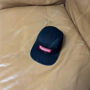 Supreme 슈프림 레드 박스로고 블랙 캠프캡 모자 (Washed Black / Red Box Logo)