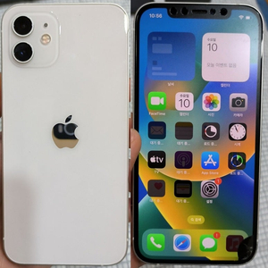 아이폰 12 iPhone 12 256기가 256G 화이트 액정 손상 팝니다.