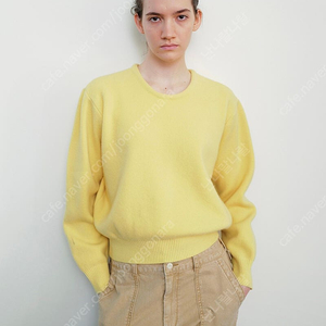 문달 Basic Round Knit in Lemon