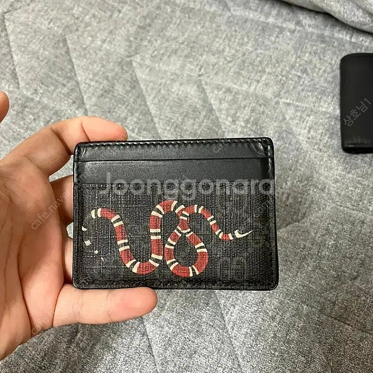 {정품}구찌 스네이크 카드지갑 블랙--0