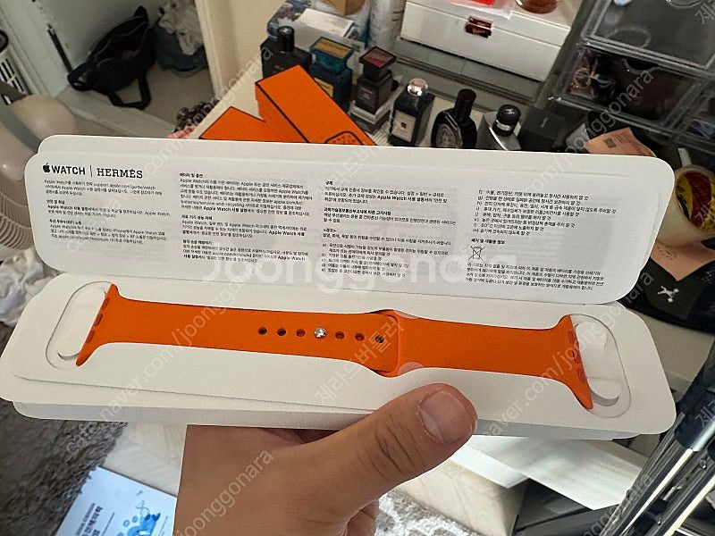 애플워치10 에르메스 46mm 킬림 오랑쥬, 스포츠 오...--3
