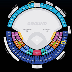 11/17 최강야구 외야 412블럭 (시야방해) 단석