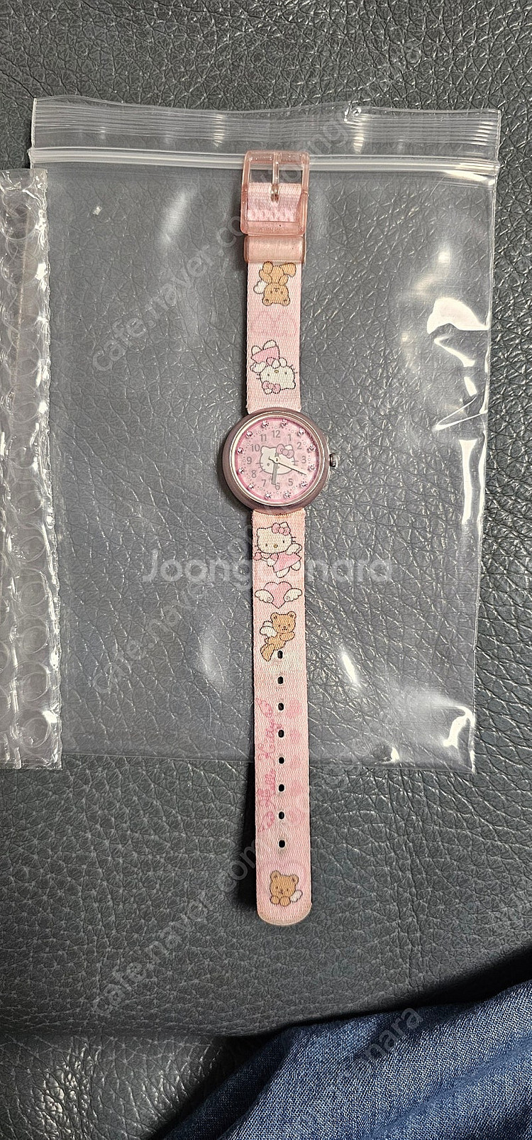 스와치 ㅡ플릭플락 어린이 시계(헬로키티)ㅡ정상작동(밧데리교환했음)--0