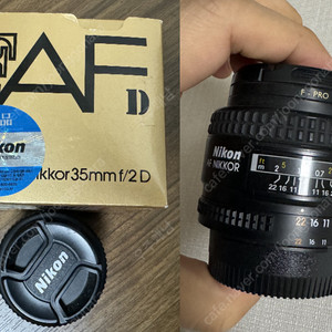 니콘 AF 35mm F2D 카페렌즈