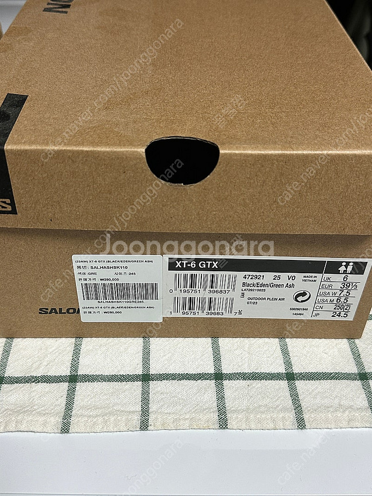 살로몬 XT-6 GTX 블랙 에덴 (245)--6