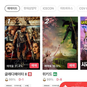 cgv 2D영화 2인에 17000원