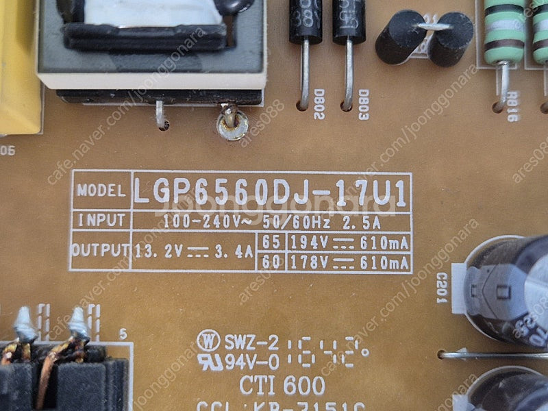 LG 65인치 TV 파워보드 LGP6560DJ-17U1--1
