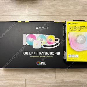 커세어 CORSAIR iCUE LINK TITAN 360 RX RGB 화이트 + vrm fan module 판매