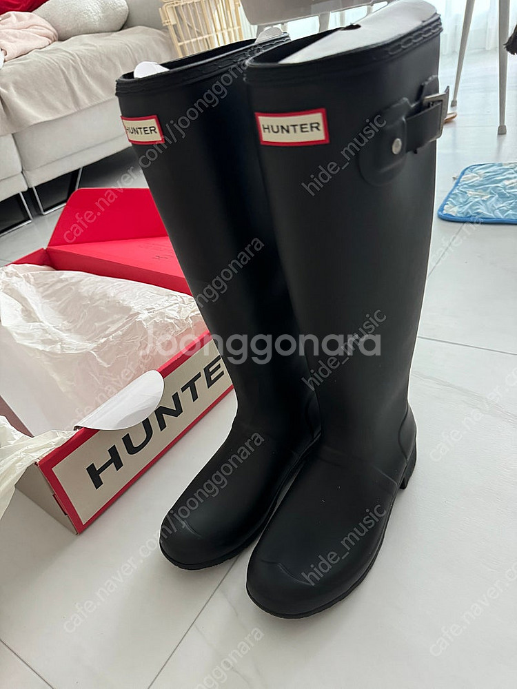 헌터 폴더블 톨 레인부츠 250 UK6 판매합니다--3