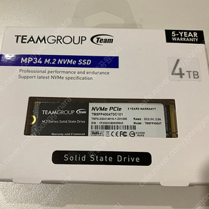 Teamgroup MP34 m.2 ssd 4tb 판매