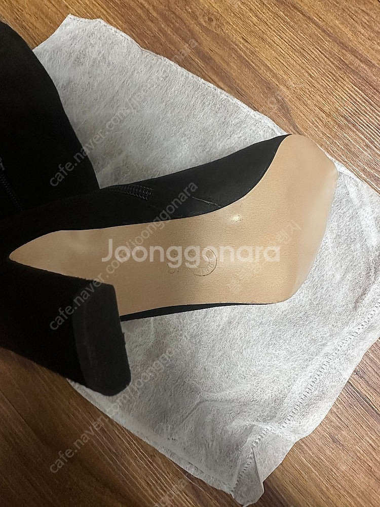 스웨이드 스판 니하이 삭스 싸이하이 롱부츠 힐 팝니다--6