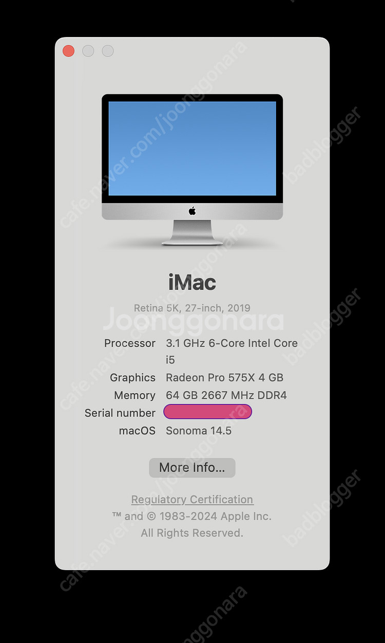 [판매] 아이맥 27인치 2019년 RAM 64GB S...--1
