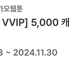 카카오웹툰,카카오페이지 5,000 캐시 쿠폰 2024.11.30 까지