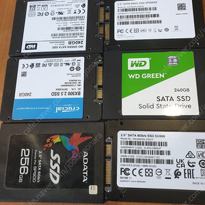 브랜드 ssd 240g 이상 6개일괄팝니다