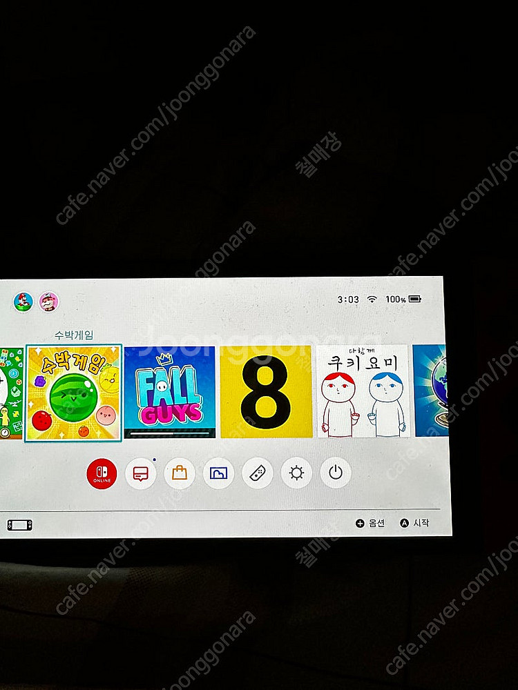 닌텐도 스위치 OLED 풀박스+온라인 게임 19개--5