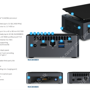 nuc i5-8세대, AOC 28인치 모니터[4k uhd], Logitec 무선 키보드, 유선 마우스 팝니다(30만원)