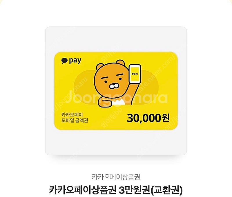 카카오페이 상품권 3만원--0
