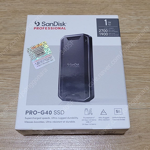 샌디스크 PRO-G40 portable SSD 1TB 판매합니다.