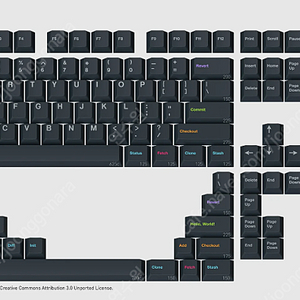 GMK CYL Monokai Material V1 Git Base Keycaps(키캡)