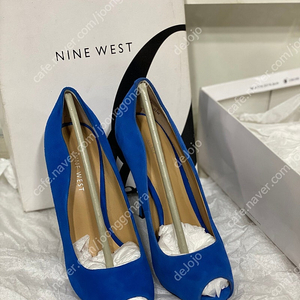 나인웨스트 Ninewest 오픈토 힐 로얄블루 하이힐