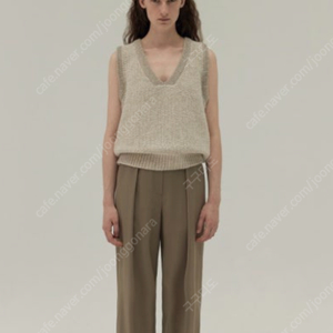 모이아 moia v-neck vest (oat beige)