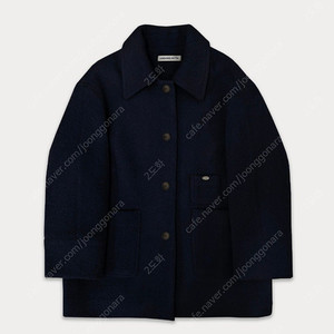 썸웨어버터 알파카 부클 하프 코트 - 네이비 (Alpaca boucle half coat - navy)