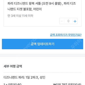 파리 디즈니랜드 오늘 2park 입장권