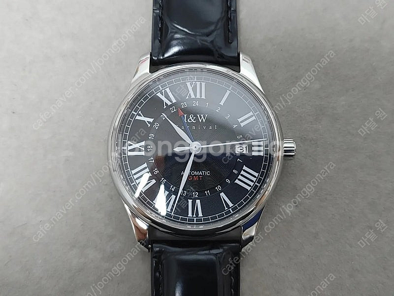 마이크로브랜드 I & W GMT 오토매틱 시계 블랙 판...--1