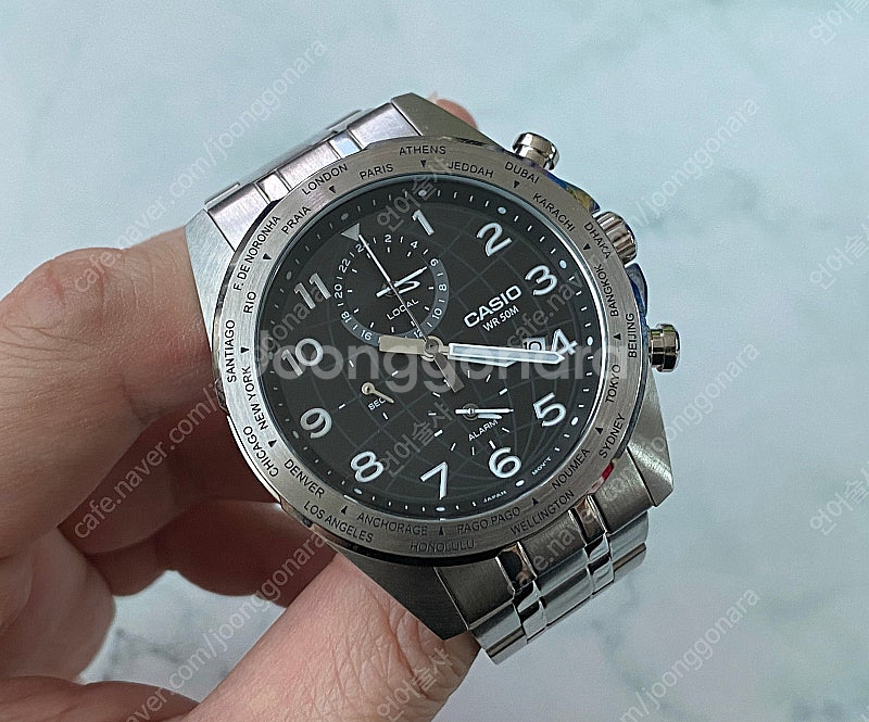 (가격인하)카시오 mtp-w500 월드타임 시계 (새상...--1