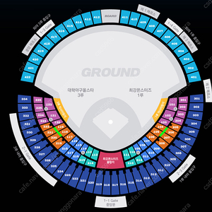 [교환] 최강야구 1루 외야 402블록 4연석 어린이 2, 어른 2, 1루 내야석 3석으로 교환하고싶어요