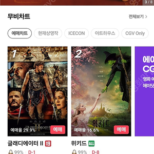 Cgv 9500 메가박스 8500 롯데시네마 8000 대행