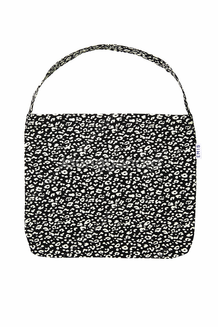 이미스 레오파드 코듀로이 에코백 블랙 (미개봉 새상품)--1