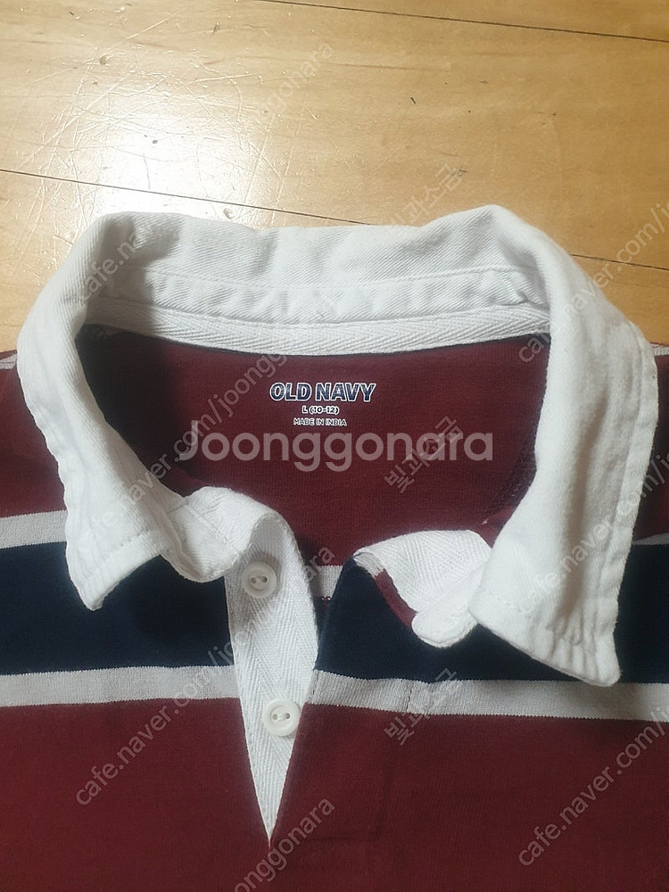 올드네이비 키즈 보이즈 럭비티 보건디 스트라이프 긴팔 ...--1